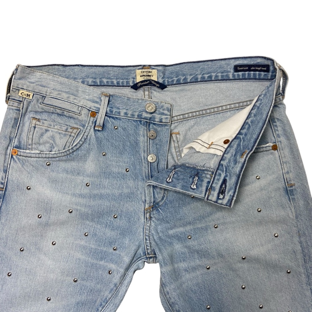 Citizens of Humanity Studded Emerson Slim Boyfriend Jean 28 - Picture 5 of 15